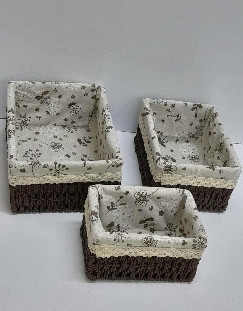 3-in-1 Woven Basket Organizers