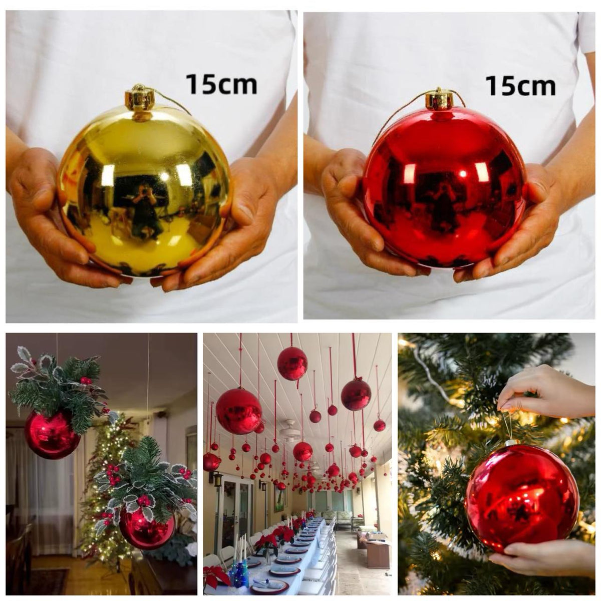 *1pcs 15cms Christmas Decoration Ball Christmas Tree Ornaments Hang Shiny Bauble Ball For Home Bar Party Wedding Xmas Decor