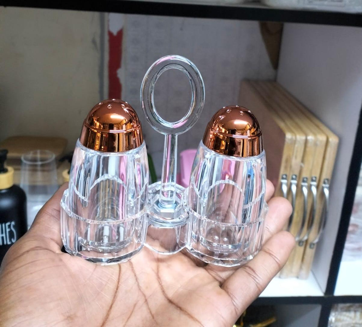 Acrylic cruet seasoning set