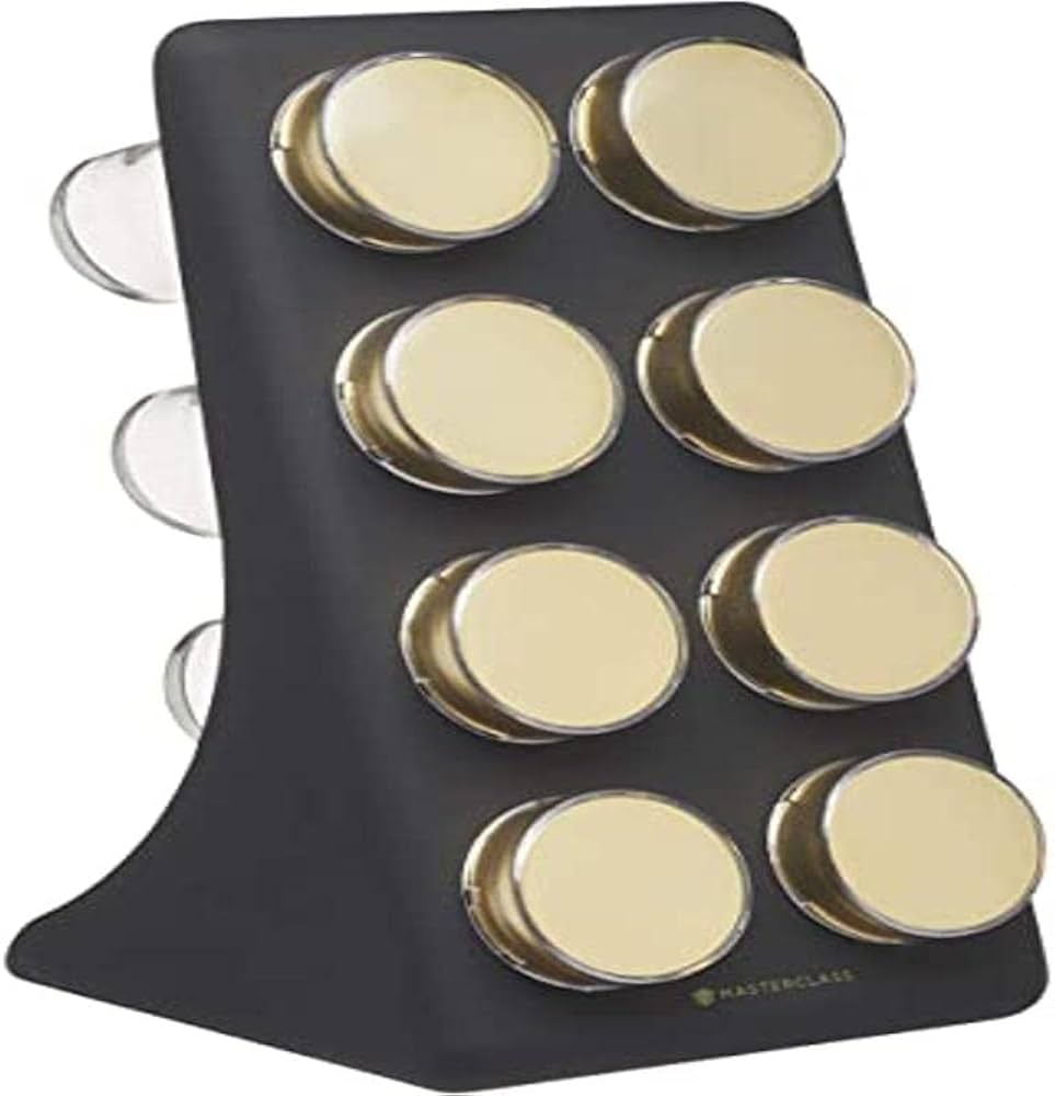Black slanted spice rack set