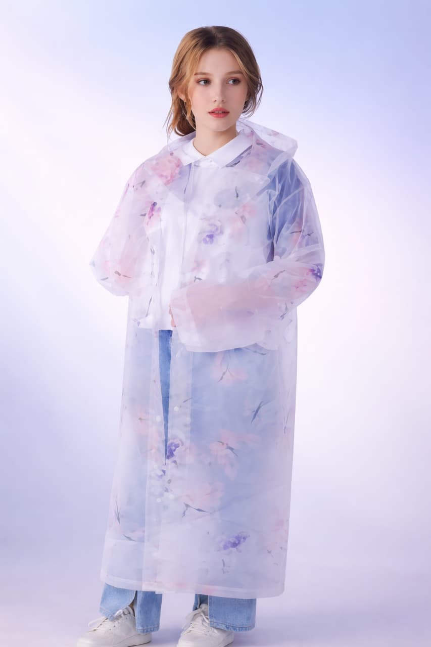 Full print/ floral rain coats for both kids & adults