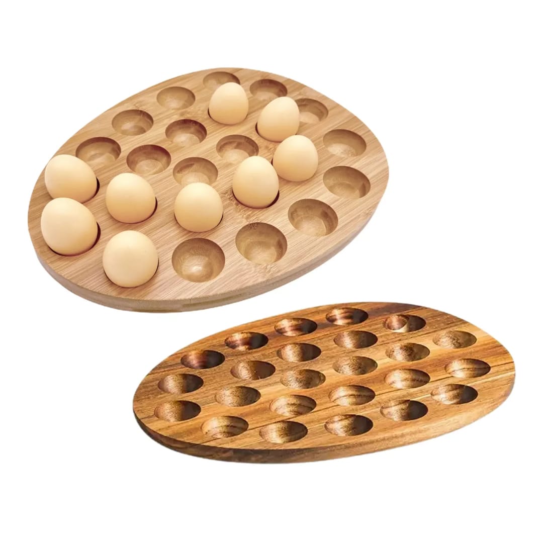 Wooden High Quality Egg Storage Box Eggs Tray Home Storage Rack Multi-Compartment Eggs Holder Kitchen Cooking Organizer Tools