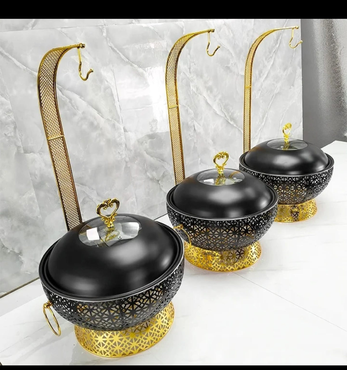 8.OL Round Chaffing Dish Hanging Buffet Food warmer