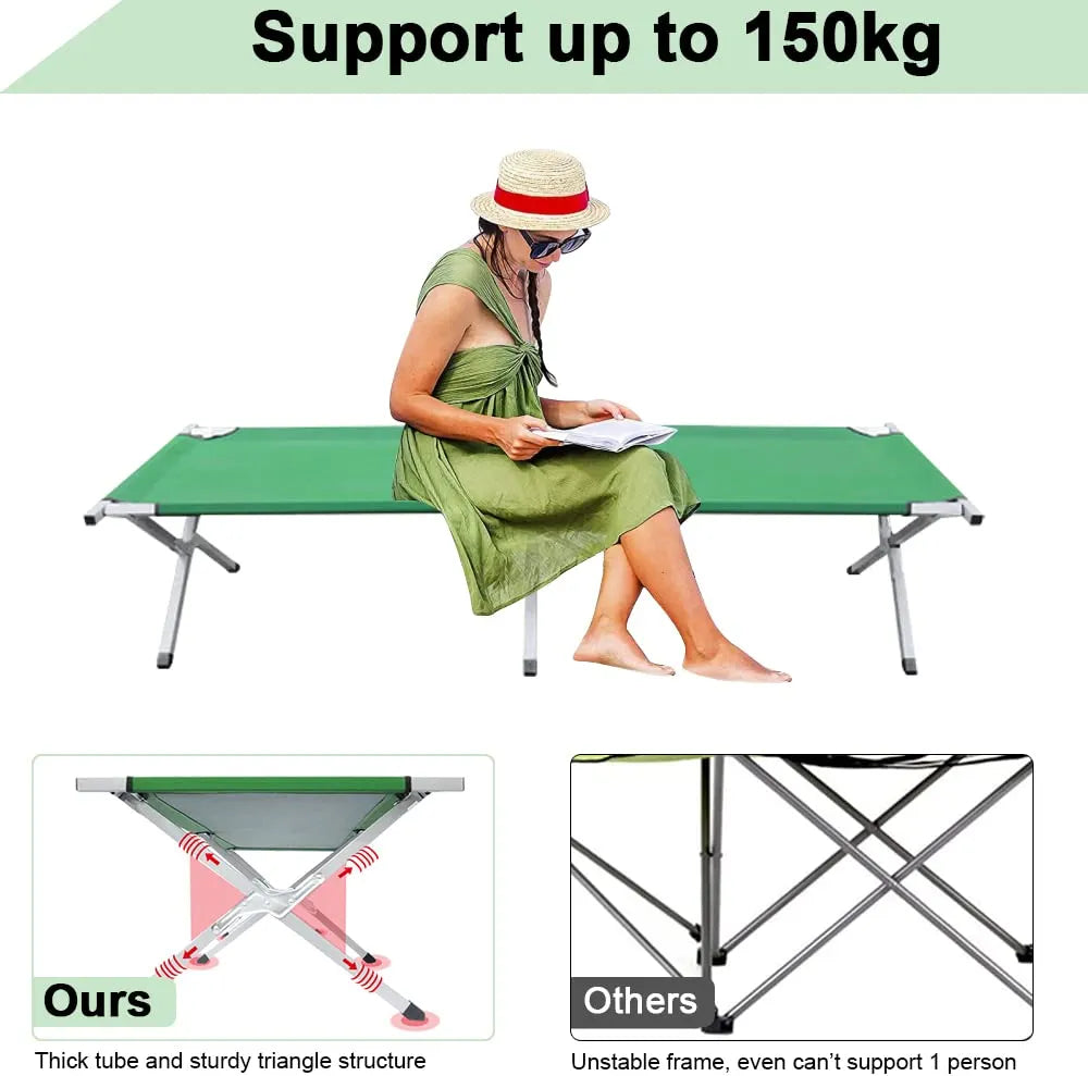 Foldable camping bed