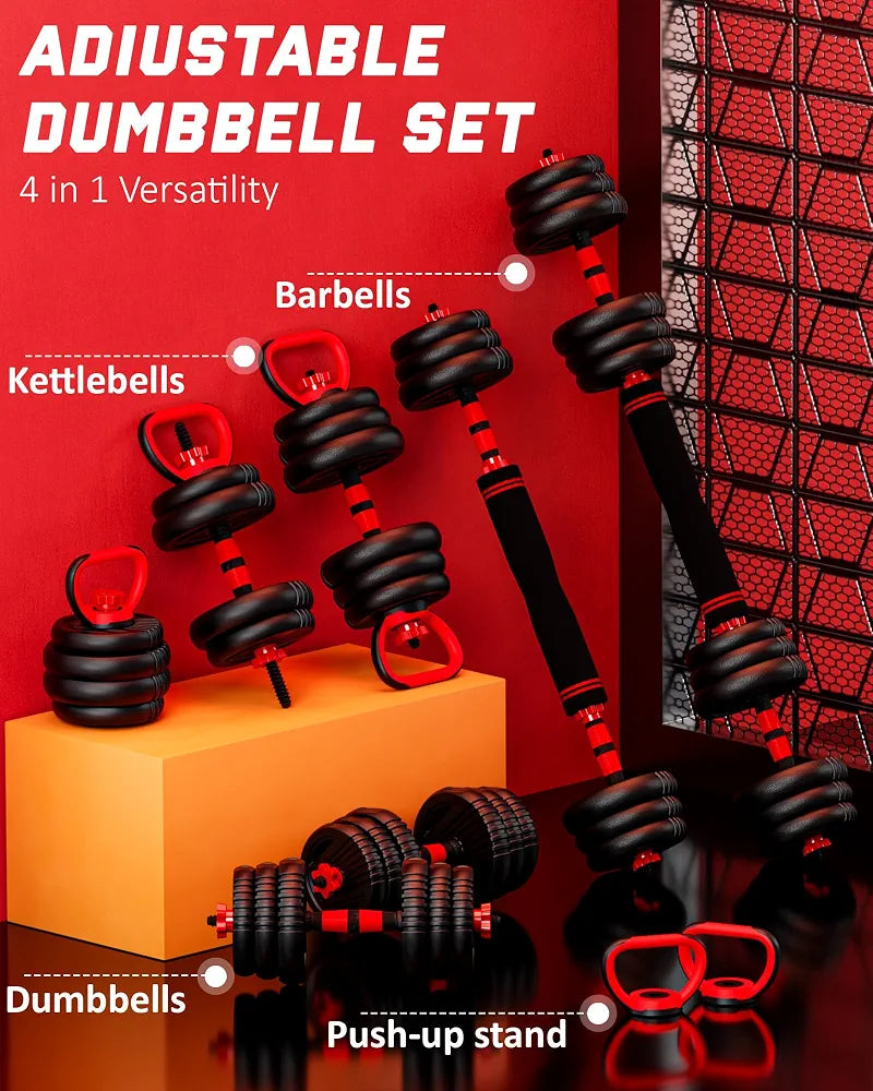6-in-1 adjustable dumbbell set
Plastic Coated Dumbbells