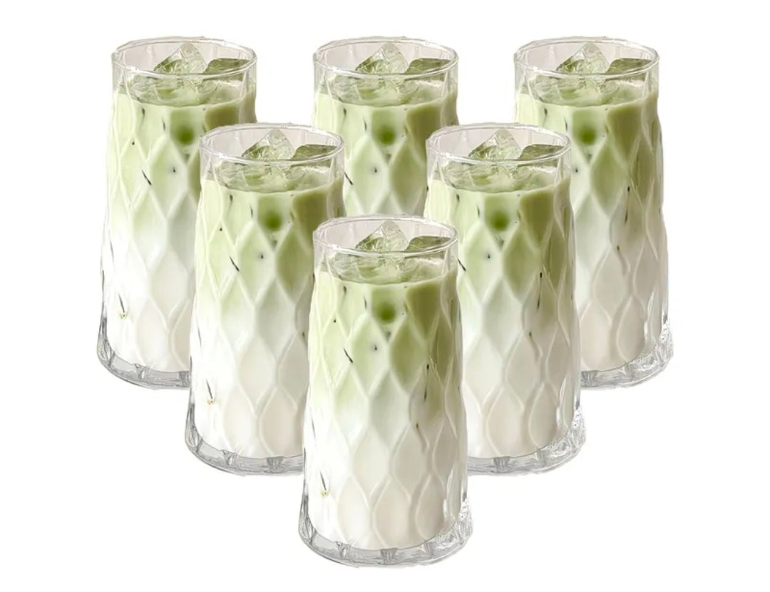 6pcs Diamond rhobus multifunctional glass cups