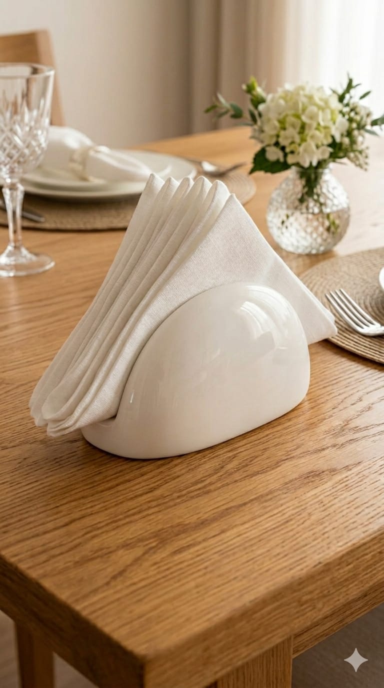Ceramic serviette holder