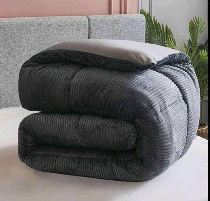 Velvet duvet, one bedsheet and two pillowcase