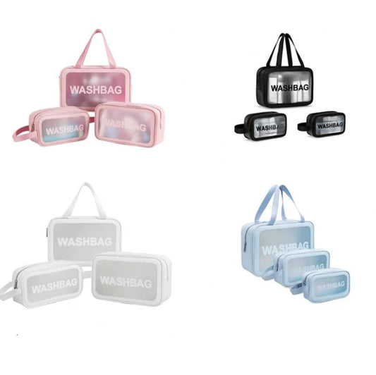 3 in 1 waterproof cosmetics/wash bags