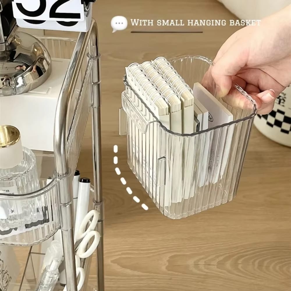 3 layer plastic  multipurpose / cosmetic organiser
