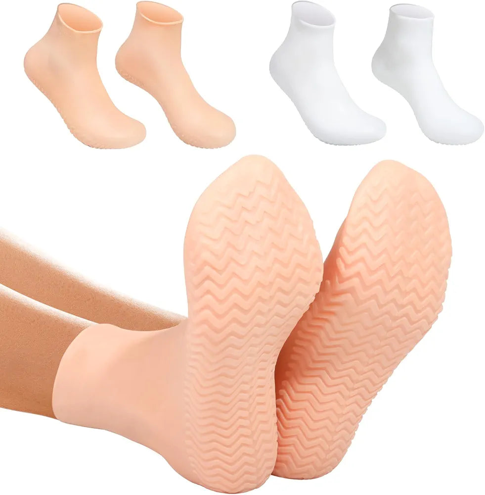 Silicone moisturizing long socks