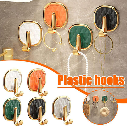 2pcs Luxury punch free multifunctional wall hooks