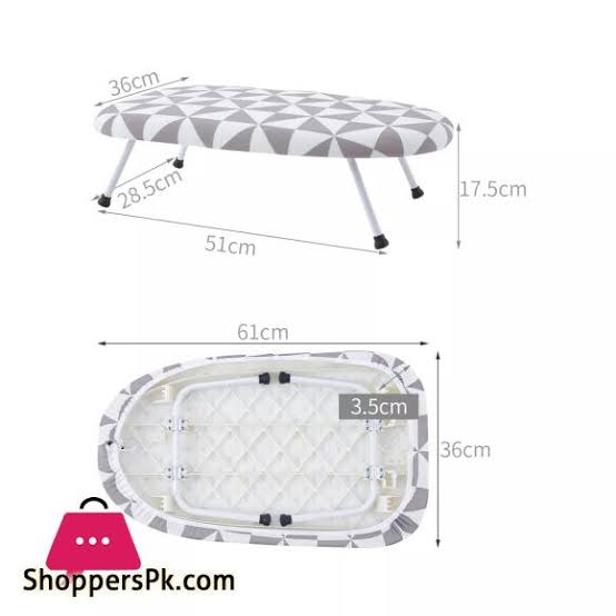 Foldable mini ironing board