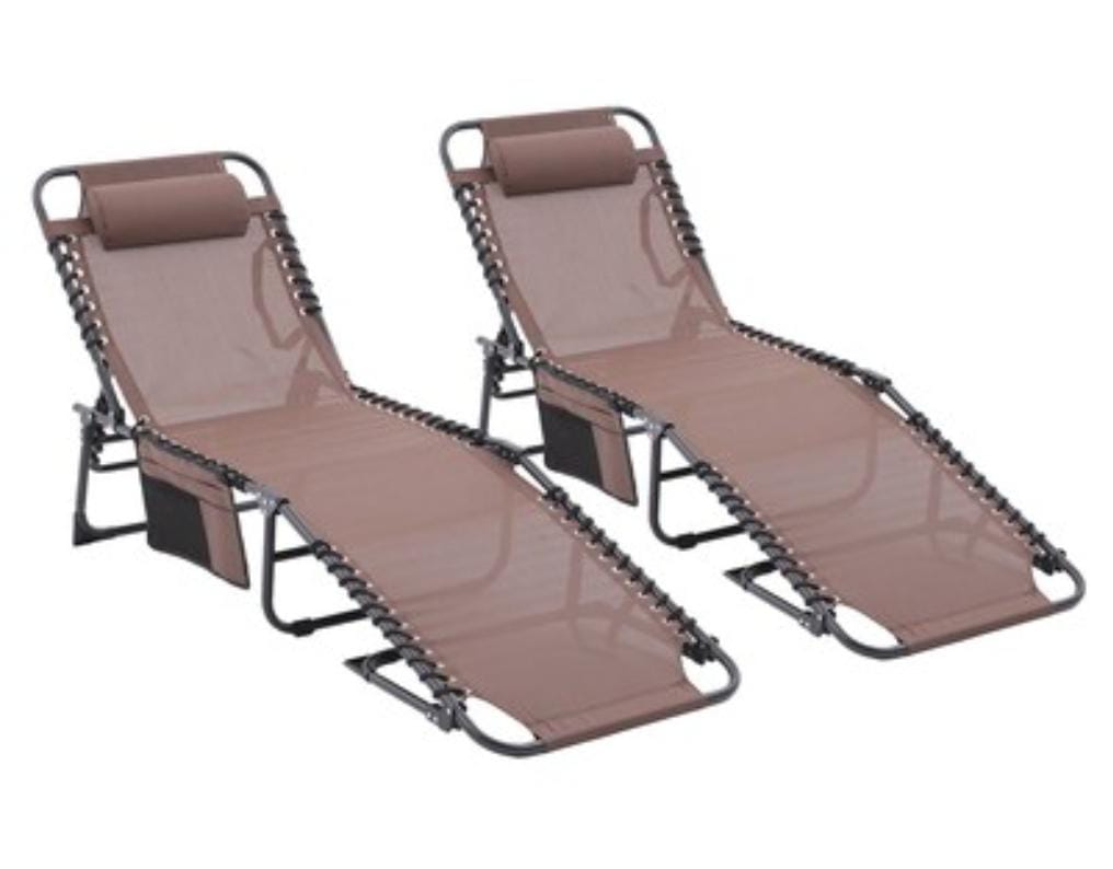 Outsunny Folding Chaise Lounge Chair