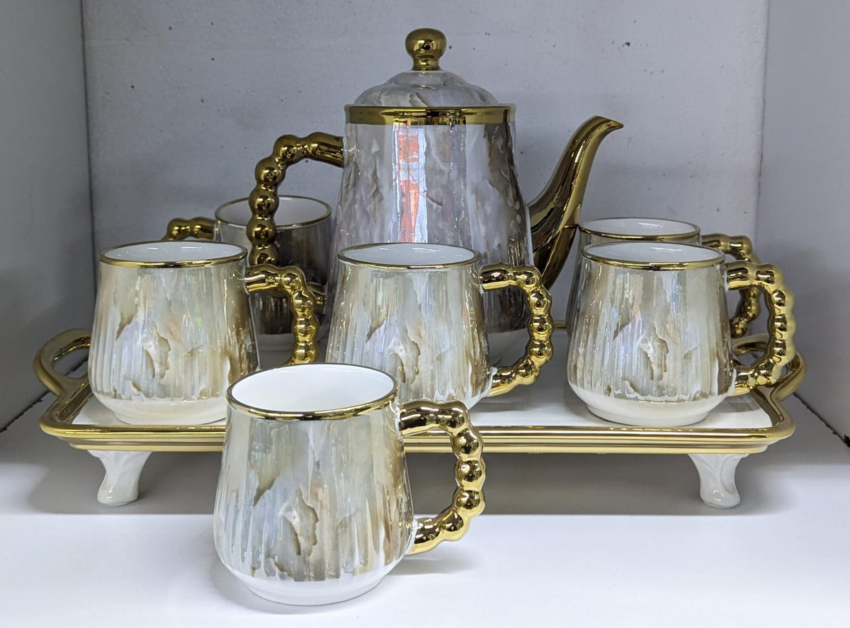 8pc ceramic coffee/tea set