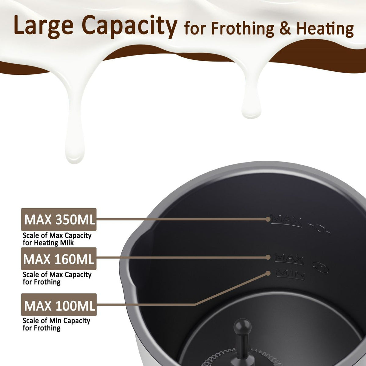 Electric 4 in 1 Milk Frother and Steamer