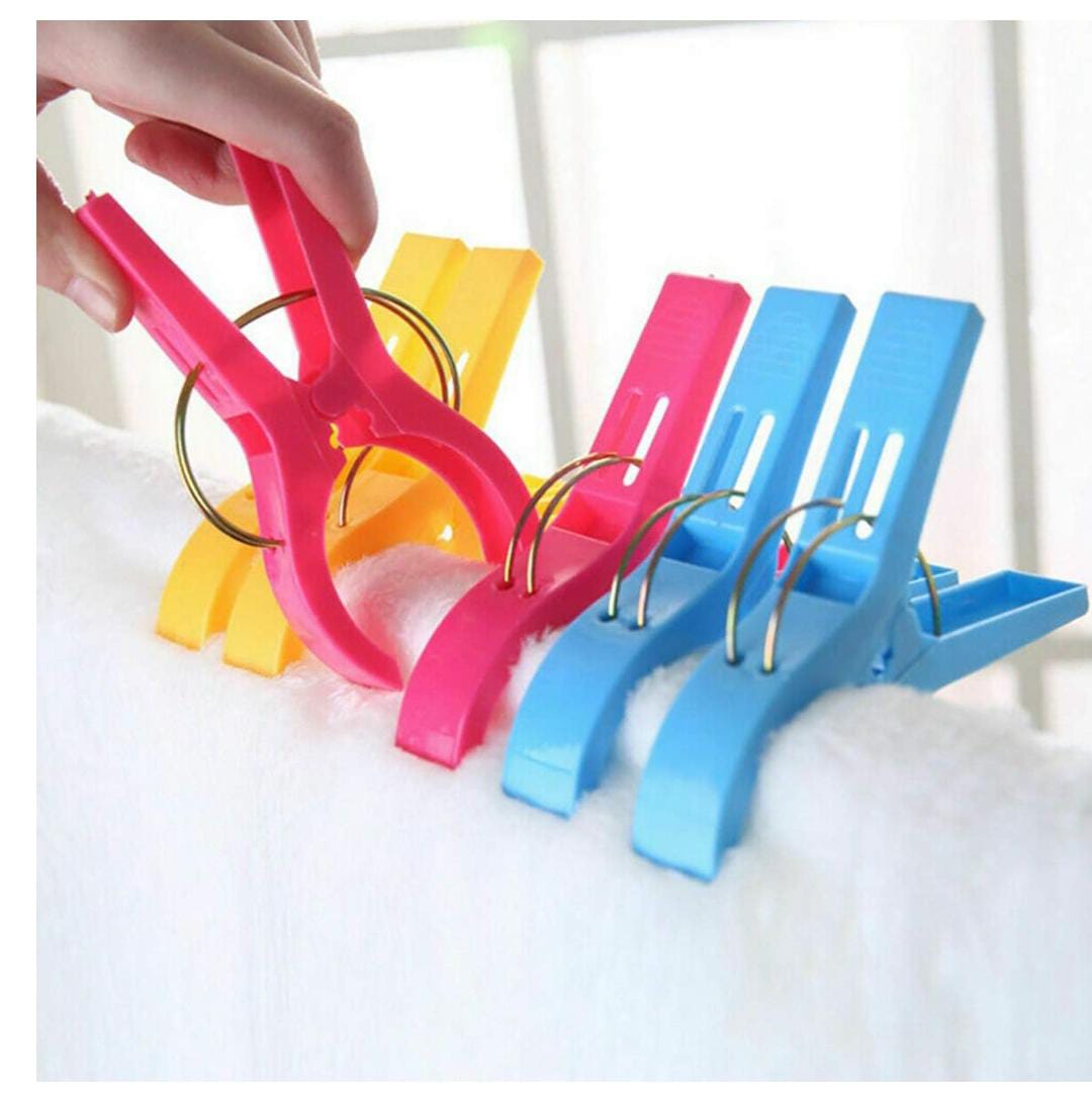 4Pcs Bright & Sturdy & Big Balcony Clips