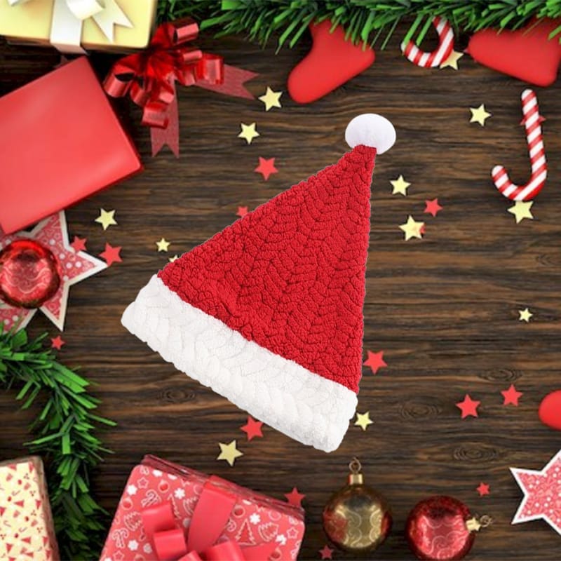 New Santa Hats For Adults And Kids Christmas Cap Creative Wheat Grain Santa Hats Party Caps Bobbles Hat