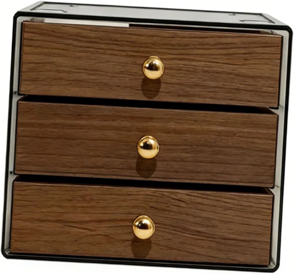 Elegant 3-Tier Wooden Jewellery Storage Box