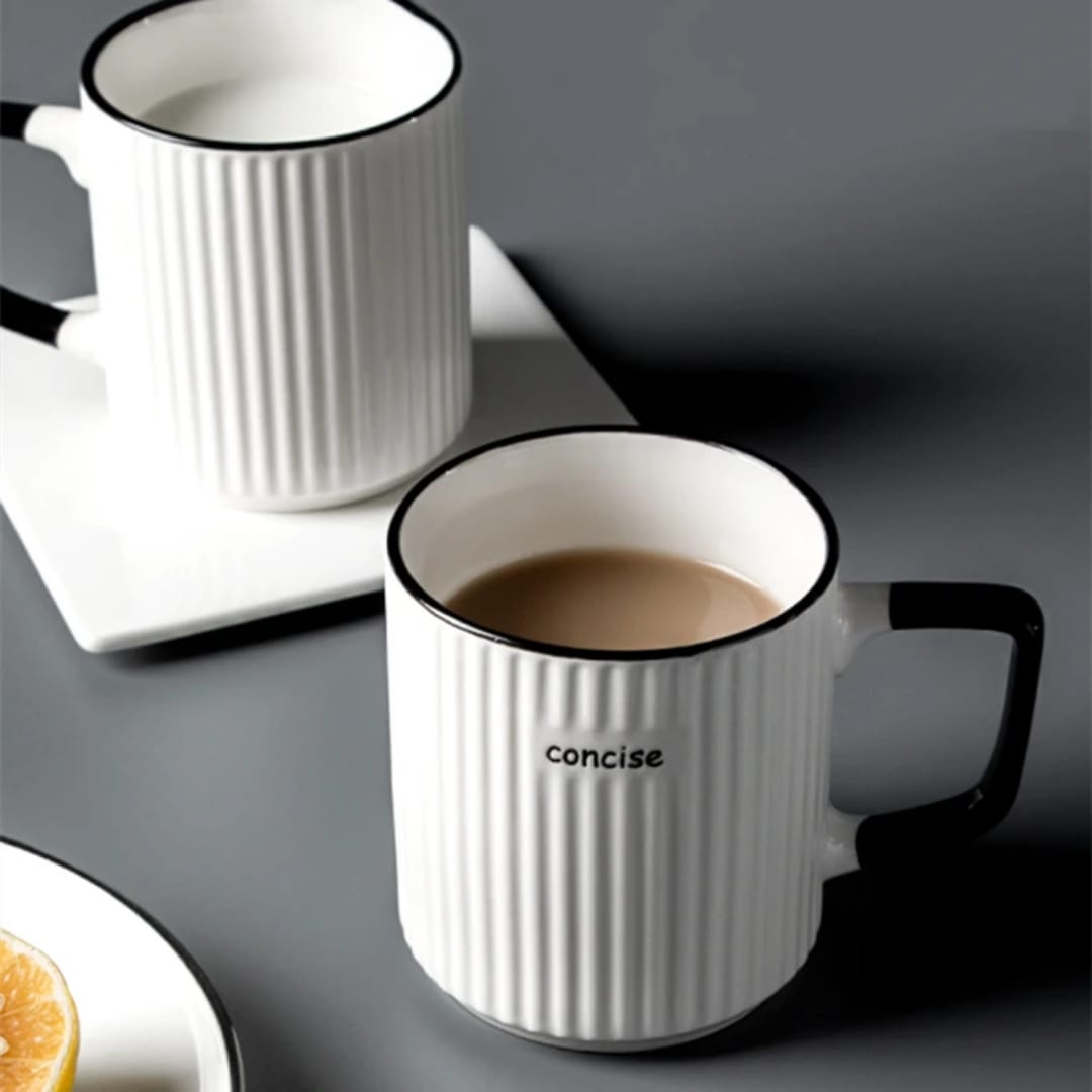 6 pcs mugs  concise ceramic