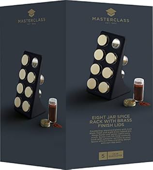 Black slanted spice rack set