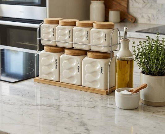 ✨Luxury 8pc -Piece Canister Set
(1 Tray + 7 Canisters )