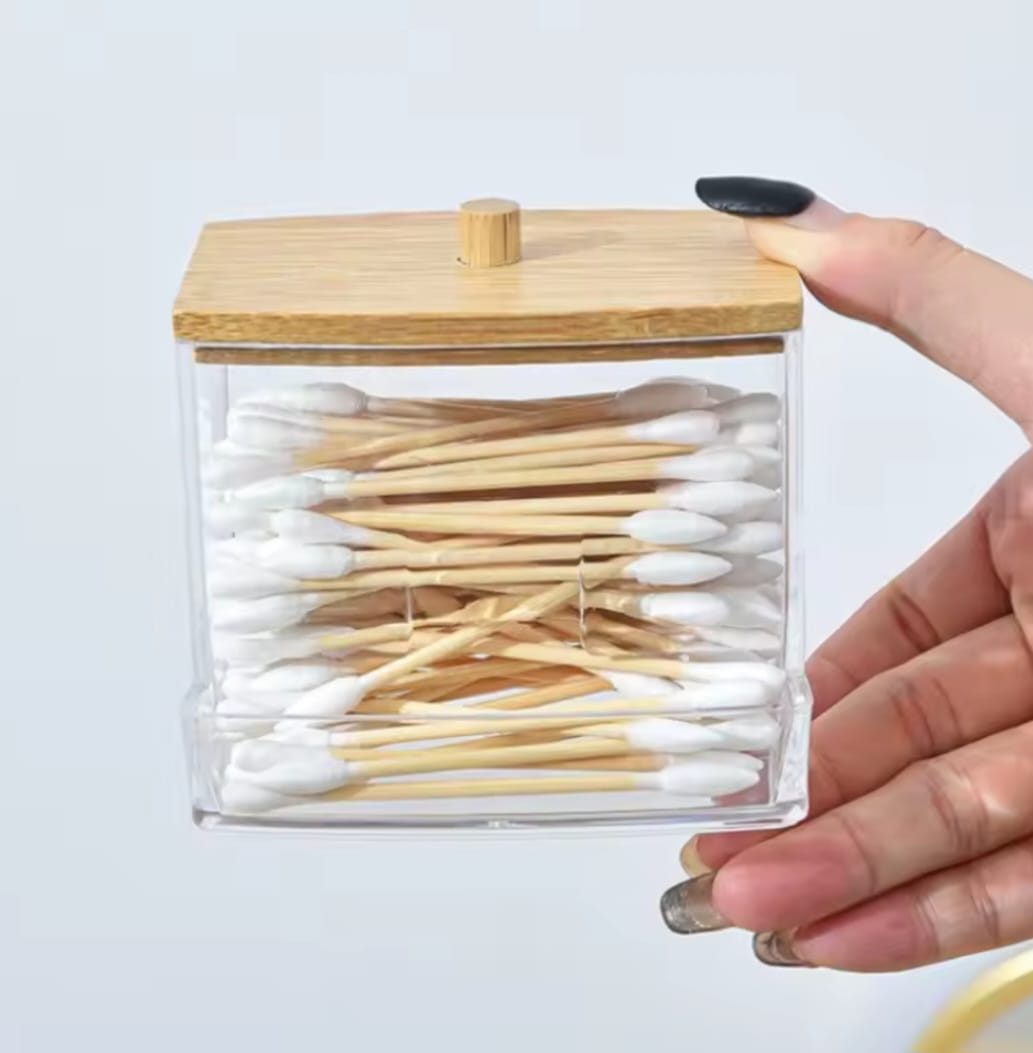 Cotton swab dispenser.