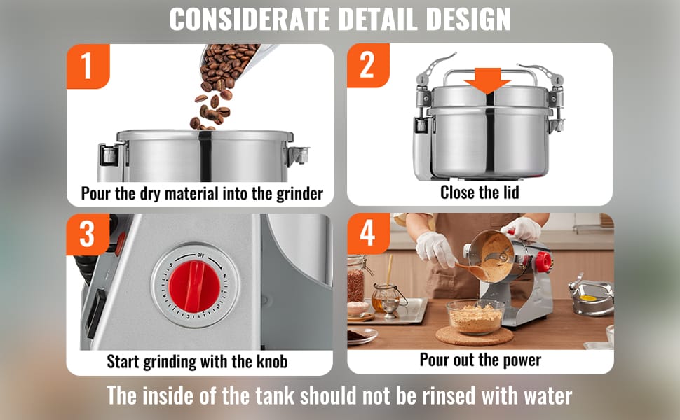 800G Spice Grinder Electric Grain Grinder Mill Grinder Grinding Machine for Various Grains Spice Grain