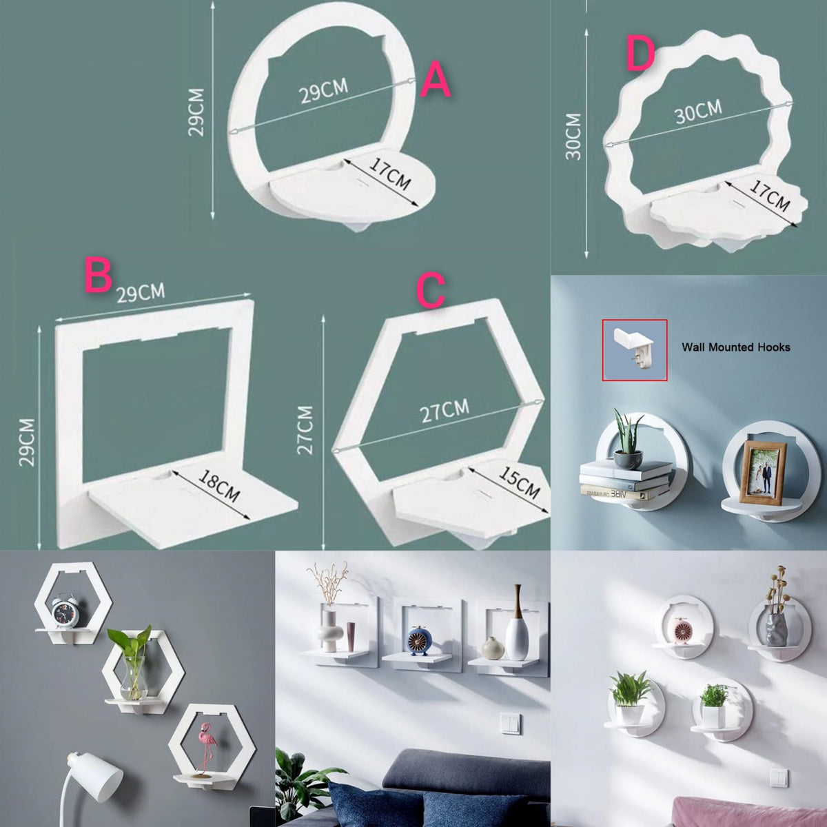 CREATIVE WALL-MOUNTED FLOATING SHELF