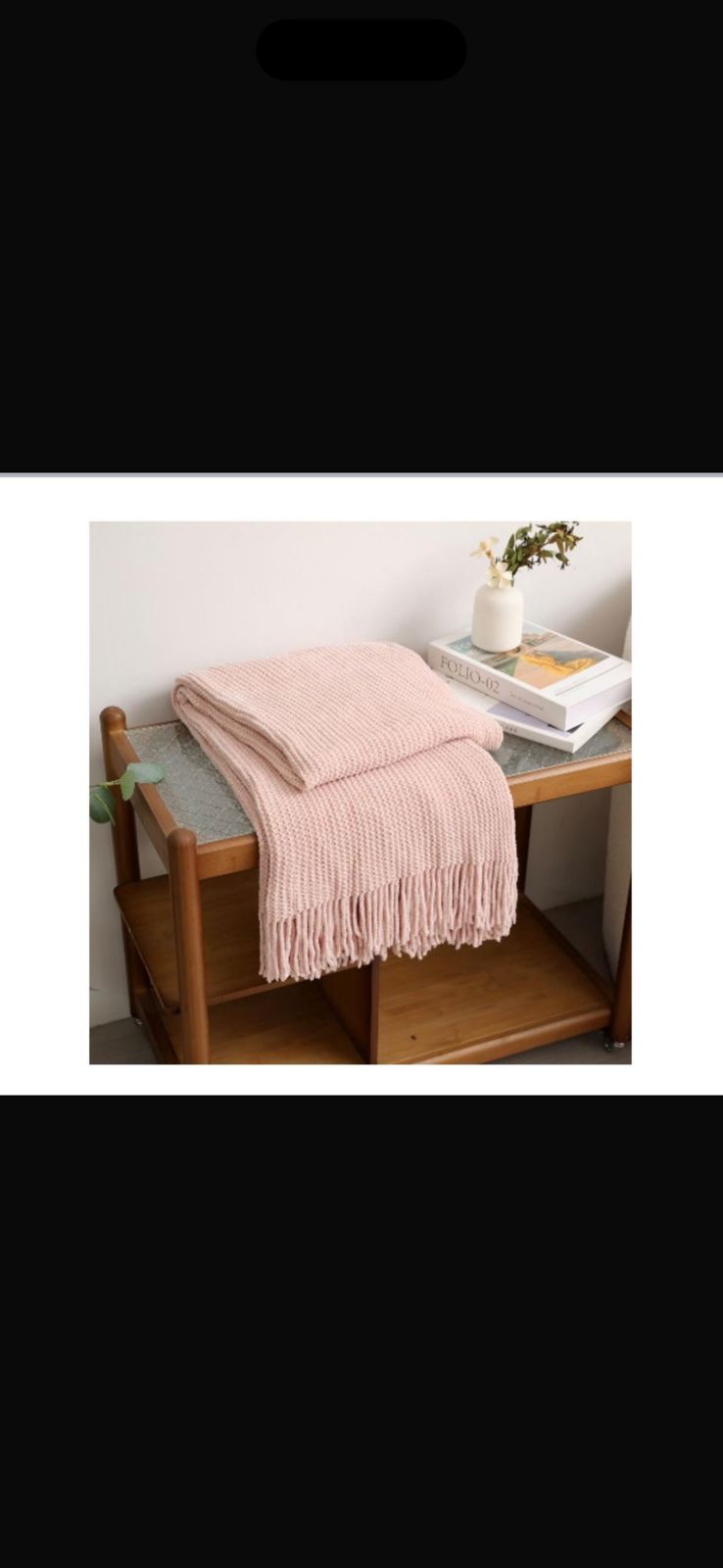 Soft textured chenille throw blanket