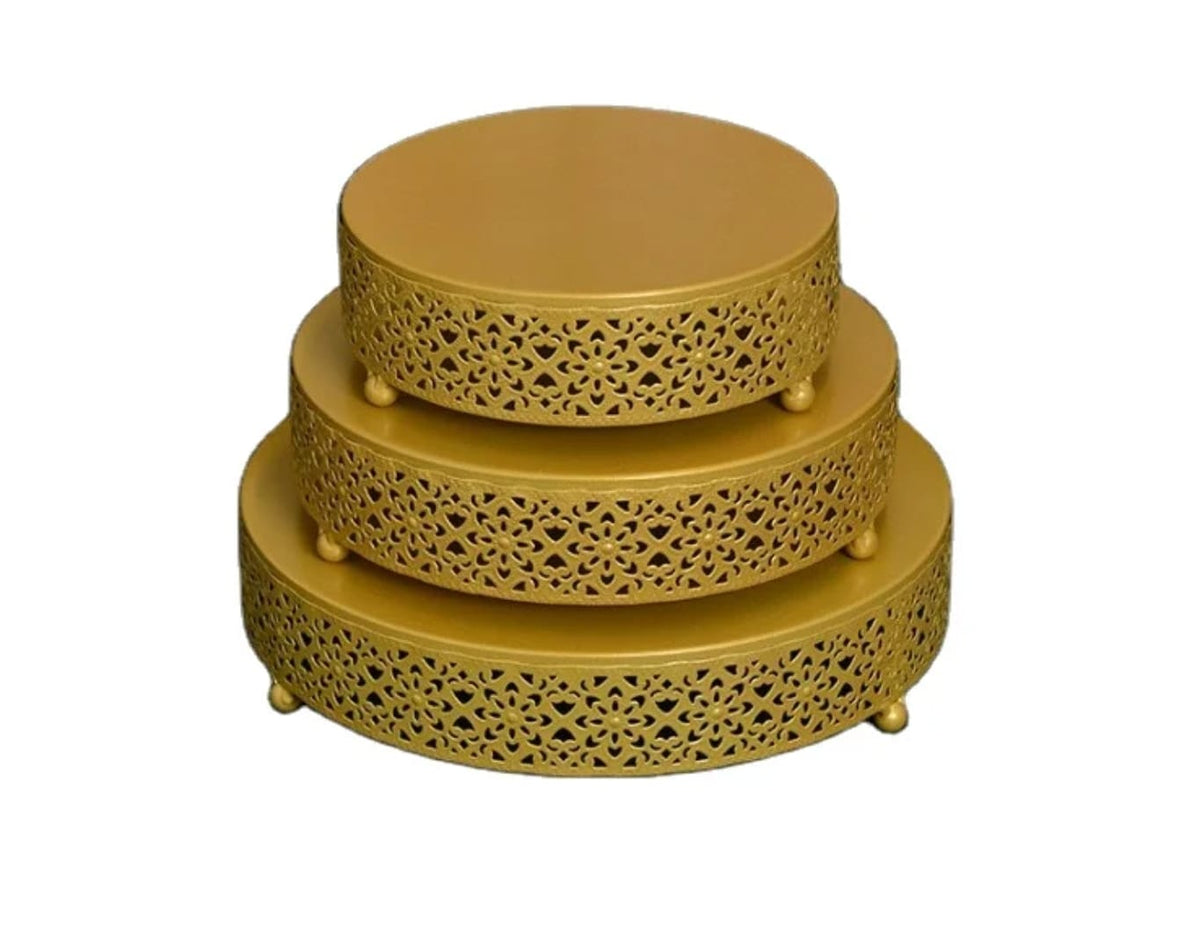 3Pcs Gold cake stands