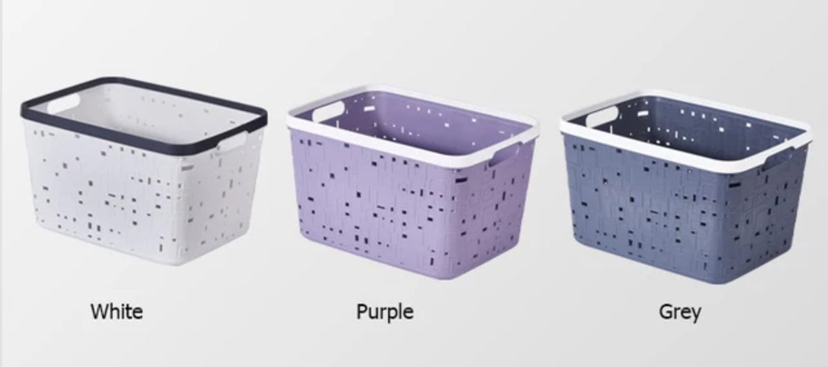 Large Binded Plastic storage basket