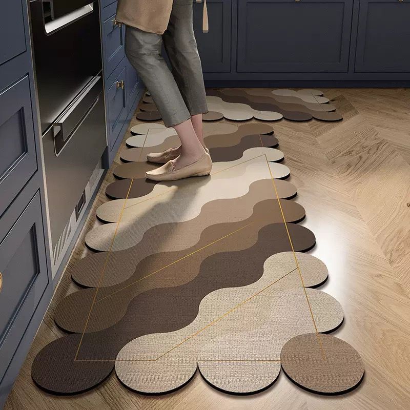Big size,thick super absorbent modern kitchen mats. 2pc set.