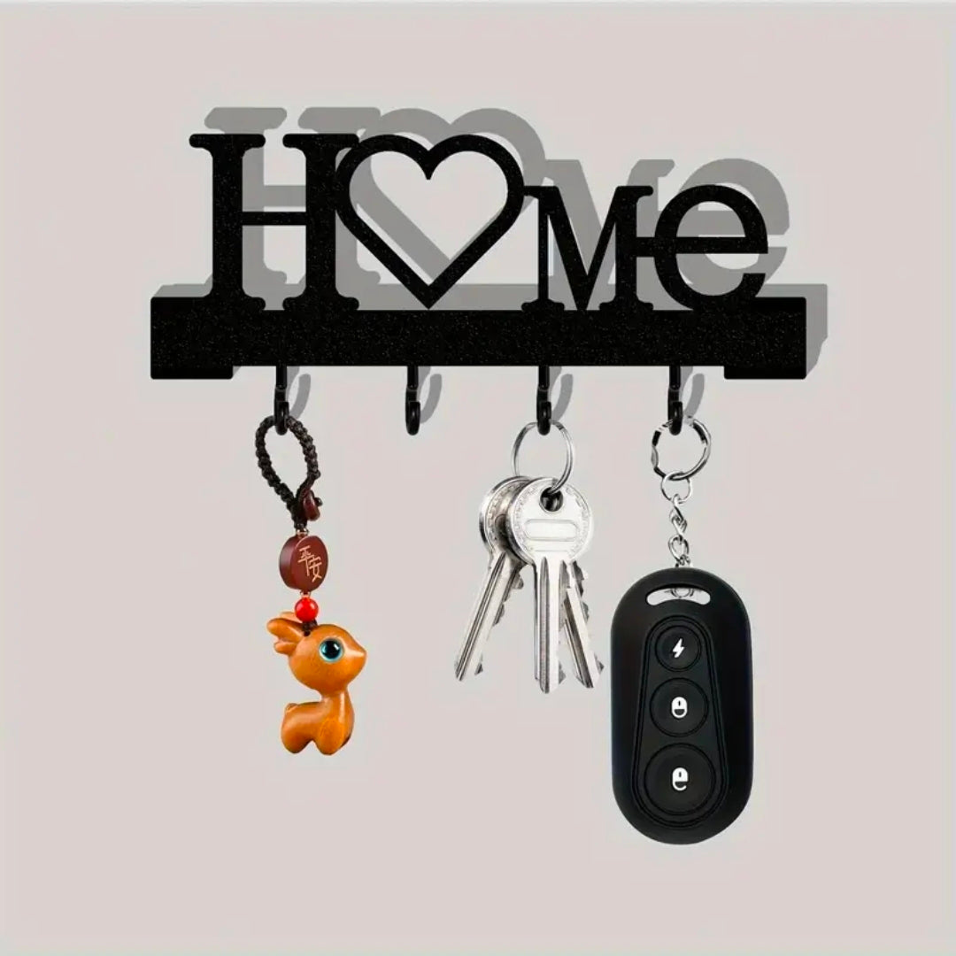 Wall mounted Home Love Shape Key Holder Rack