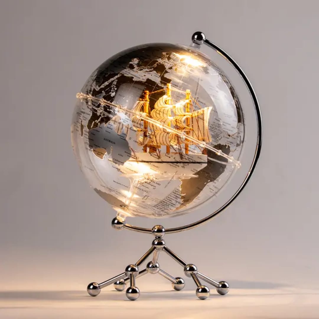LED World Globe Map with Metal Stand