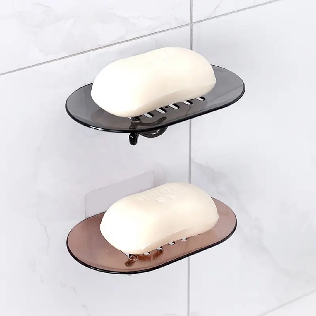 Acrylic Wall Soap Holder With Hooks.