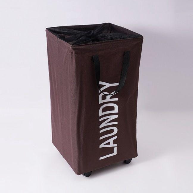 Laundry basket with wheels
