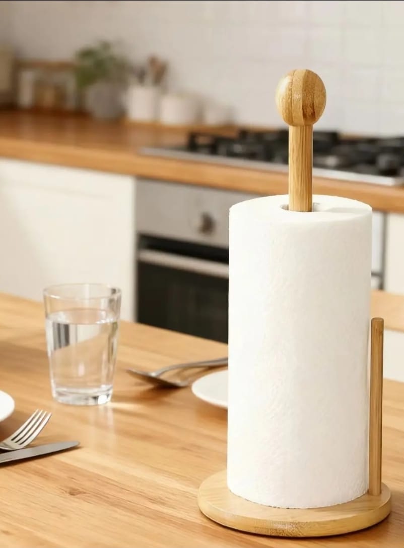 Bamboo Wood Tissue Holder