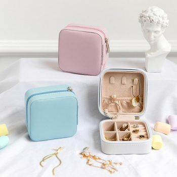 Portable Jewelry Travel Case Organizer/ Portable Mini Storage Boxes Display For Rings,Earrings, Necklaces etc