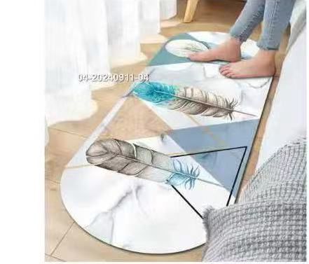 Warm Super oval Soft Bedside Fluffy Mats