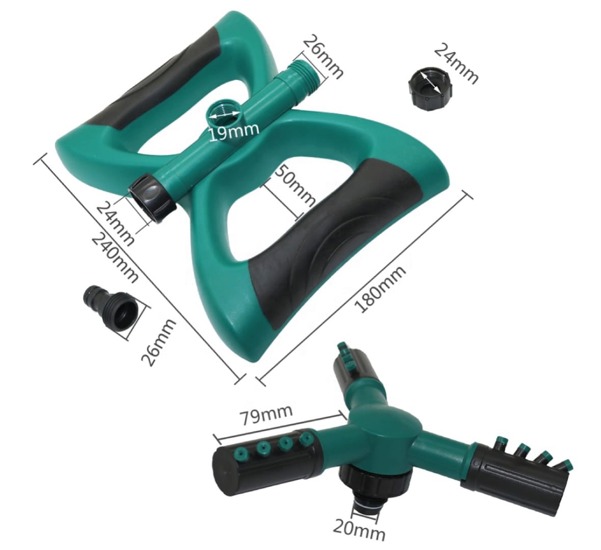 3 arm garden sprinkler