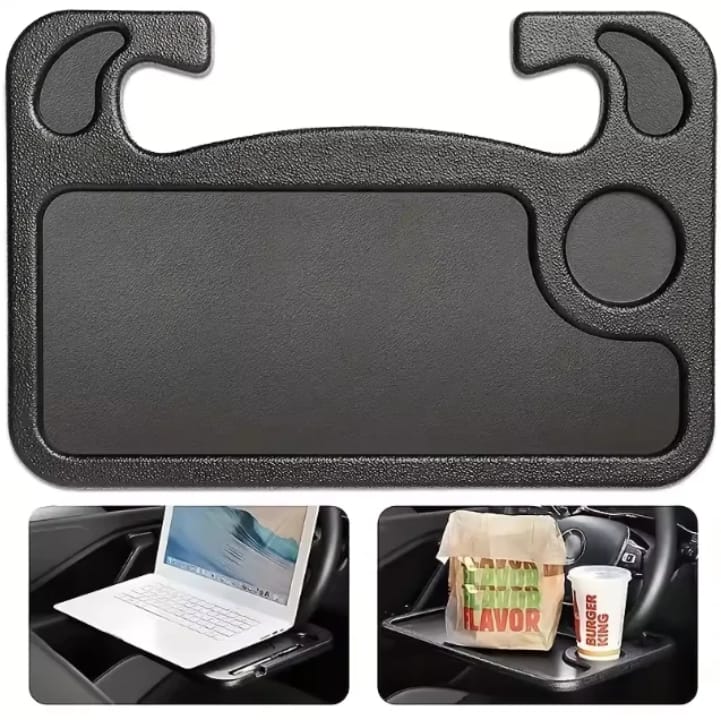 Multifunctional car steering wheel tray