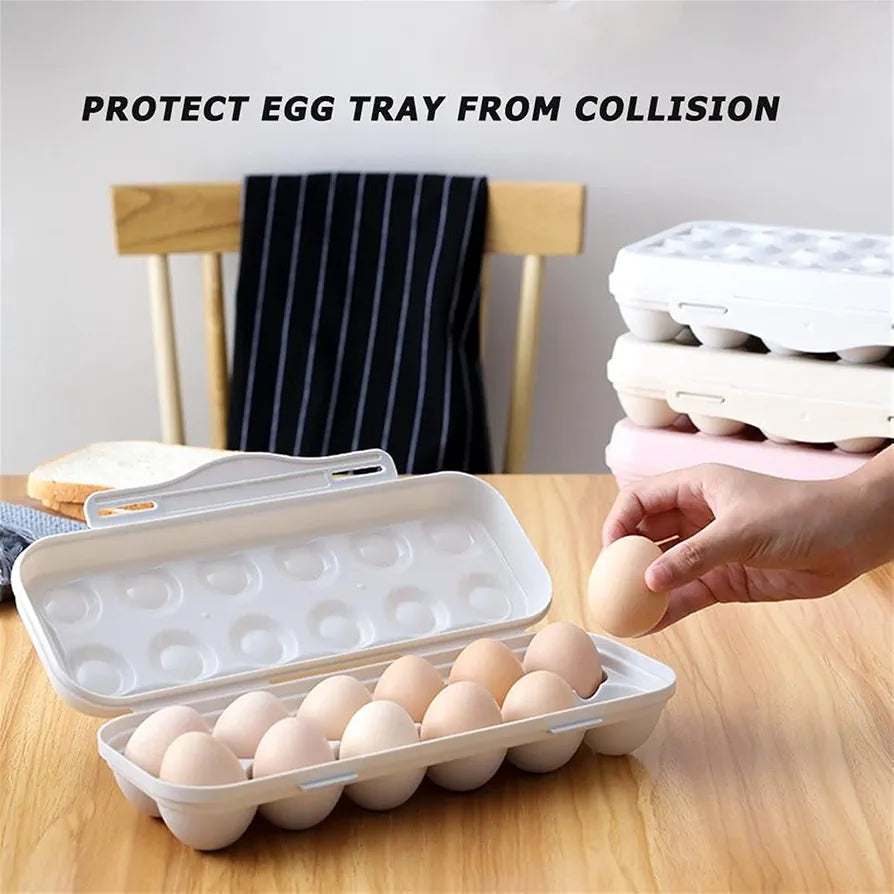 Stackable plastic egg storage containers