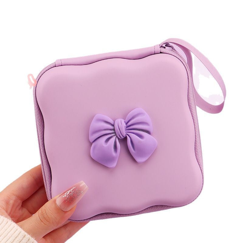 Cute Bow & Heart Design sanitary pad / cable organizer