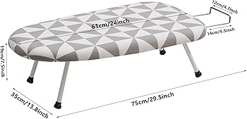 Foldable mini ironing board
