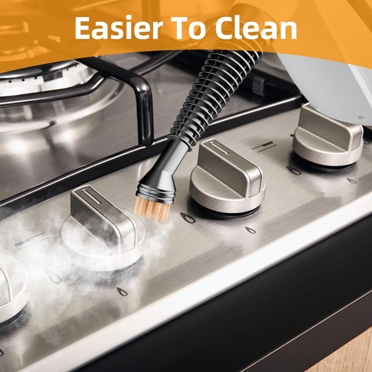 1350W Handheld Steam Cleaner with 15-Piece Accessories (Including Mop) and 18.6 fl oz Tank, 3 Bar Dirt-Free Steamer for Floors, Cars, Upholstery, and Multi-Surface Home Cleaning