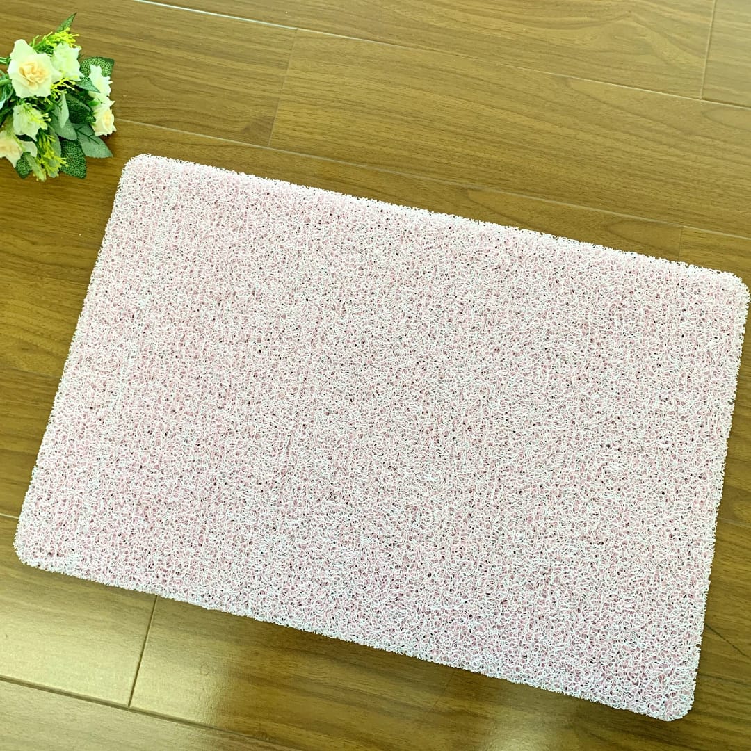 Loofah bath mat with drainage easy to clean and washable for bathroom