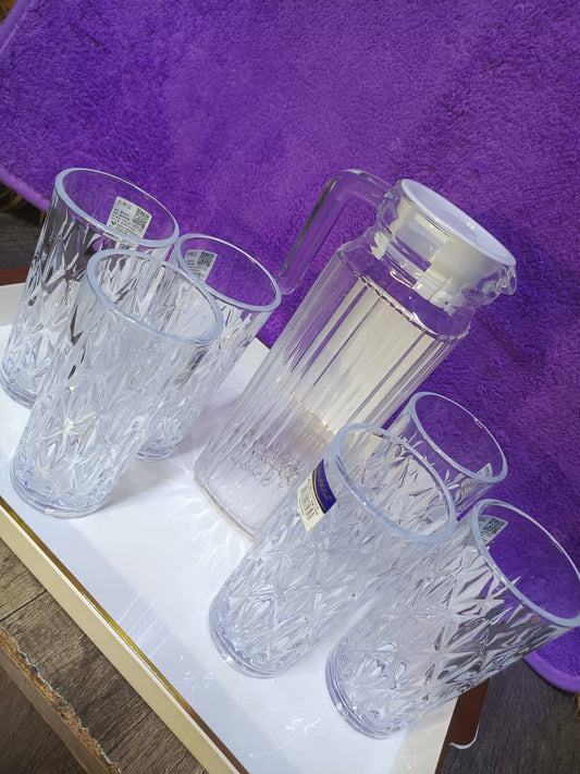 7pc Jug + Glass Set