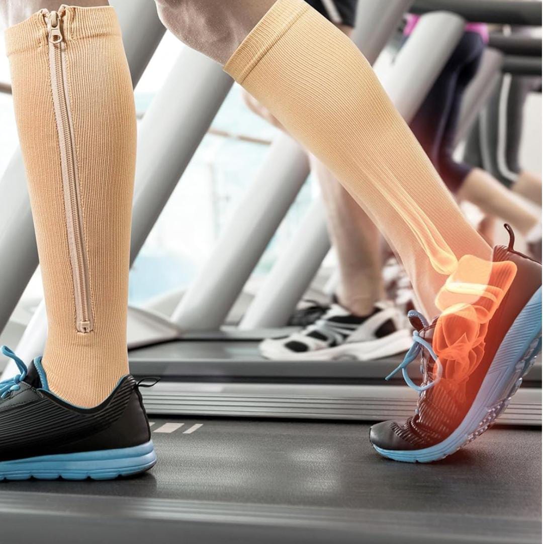 Open toe Full lenghth Compression Calf socks