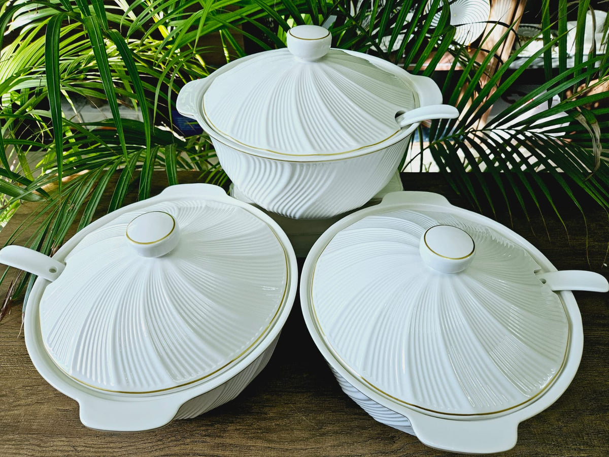 3 pieces ceramic serving bowls